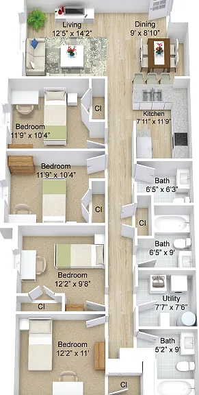 Owens Lake Commons Apartments & Townhomes — Photo 43