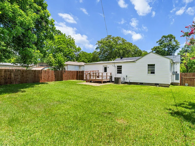 spacious backyard