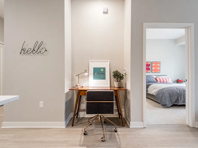 Lyndale A homes feature a cozy nook perfect for a desk.