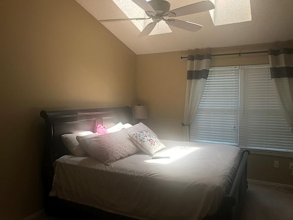 Master bedroom with skylights