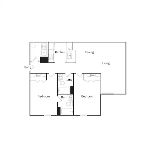 Floor plan 2 Bedroom