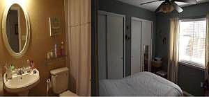 Mater bedroom and one of the bathrooms