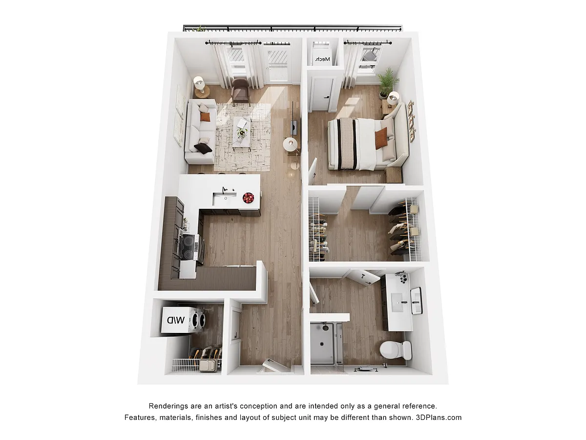 Floor plan 1 Bedroom C2
