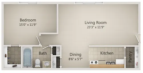 Floor plan 1 Bedroom