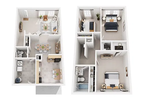 Floor plan 3 Bedroom Townhome