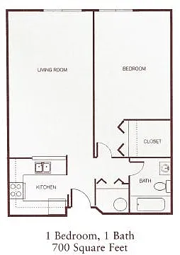 Floor plan One-Bedroom