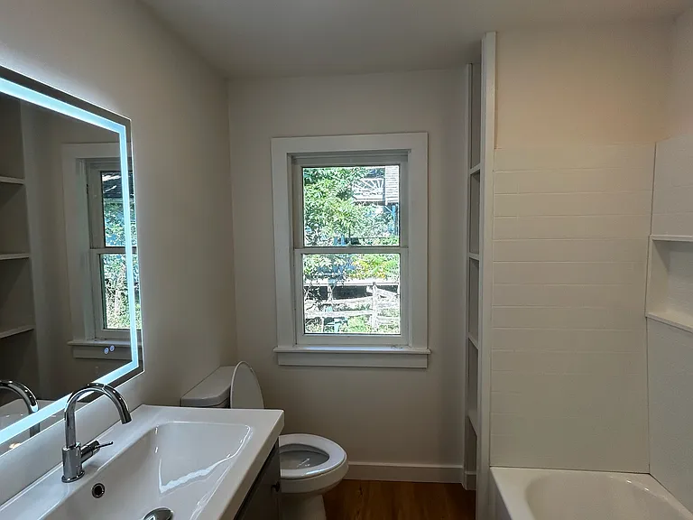 Everything in the bathroom is brand new