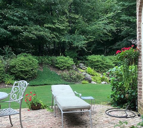 Peaceful patio & waterfall