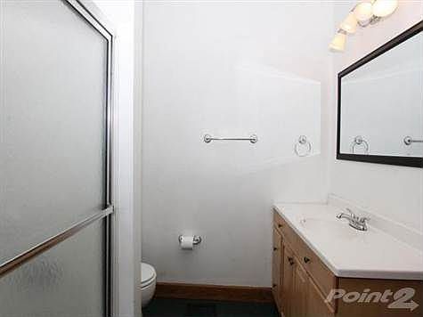 Large bathroom with walk-in shower