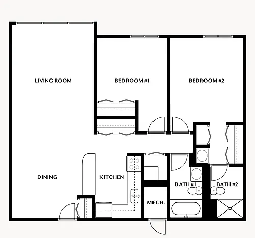 Floor plan 2 Bedroom
