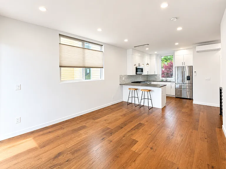 The open concept living room and kitchen is great for entertaining!