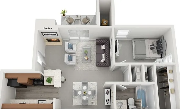 One Bedroom One Bathroom, 728 sqft One Bedroom One Bathroom, 728 sqft
