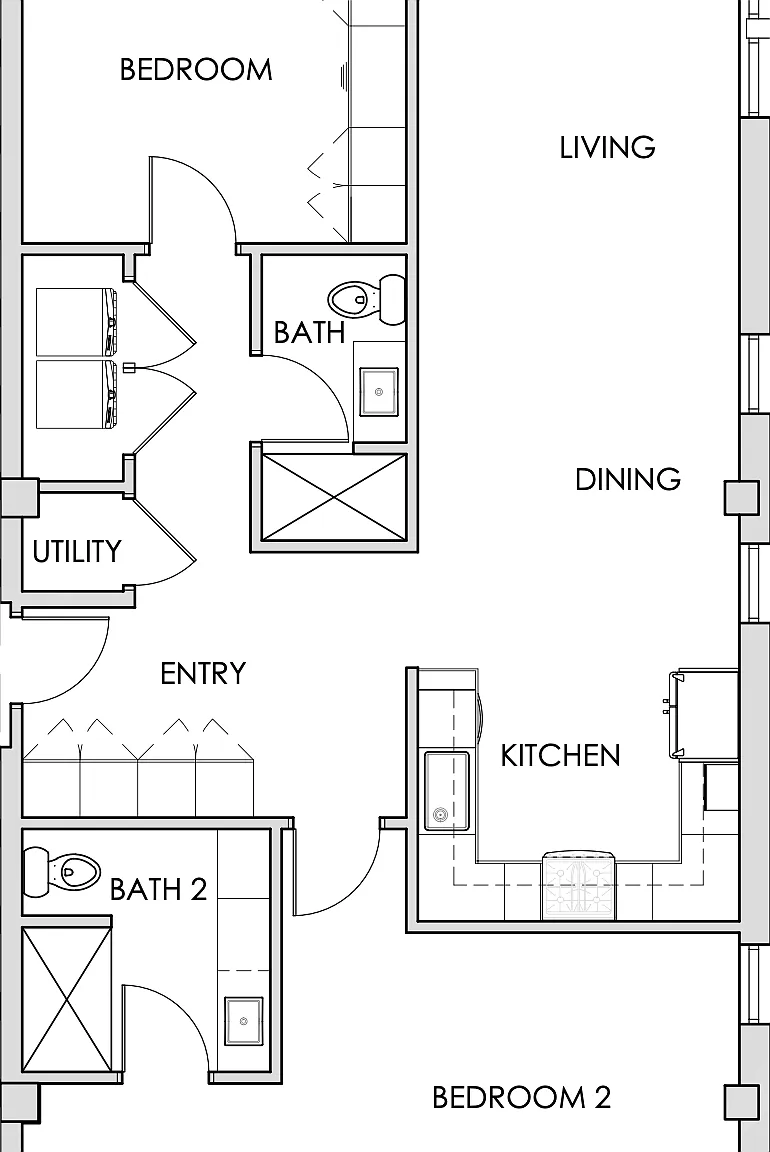 2 bed, 1268 sqft, $1,900 — Photo 1