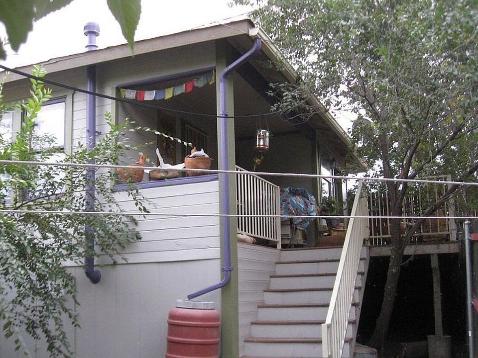 Steps from the garden up to the deck