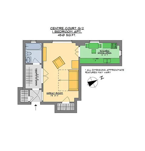 Floor plan Hardwood Studio Available October