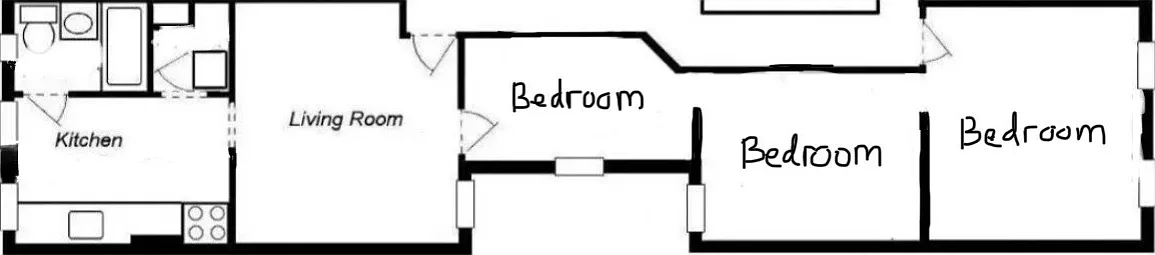 3 bed, 900 sqft, $3,300 — Photo 3