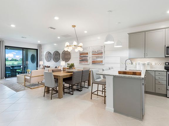 Open flow-through layout