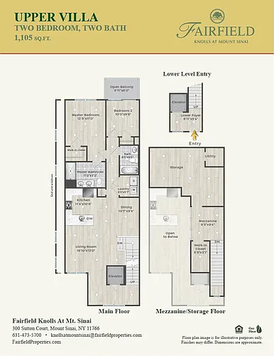 Floor plan FINCH Upper Two Bedroom Plus Mezzanine