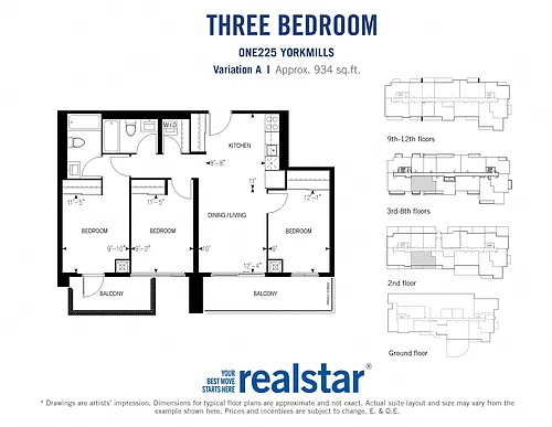 Floor plan 3 Bed 2 Bath A