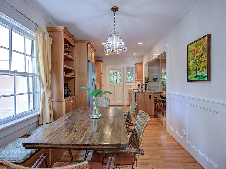 Dining area and kitchen.