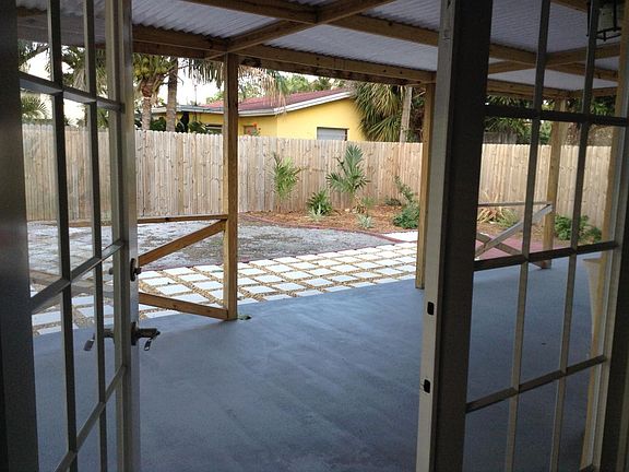 Inside looking to backyard