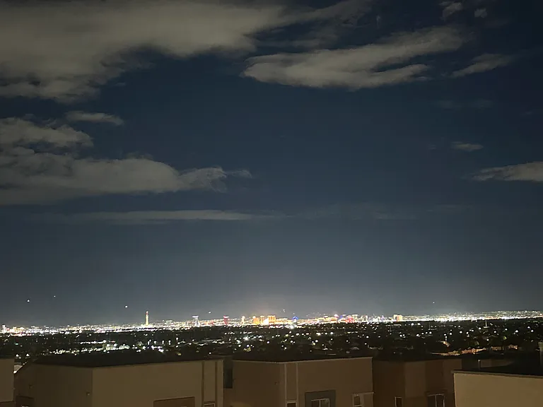 Evening Rooftop Deck with Las Vegas Strip Views