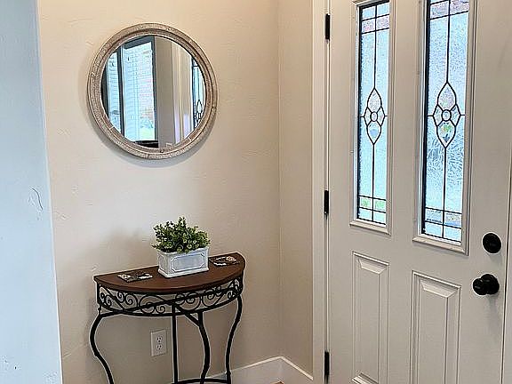 Entrance w/ stained glass!