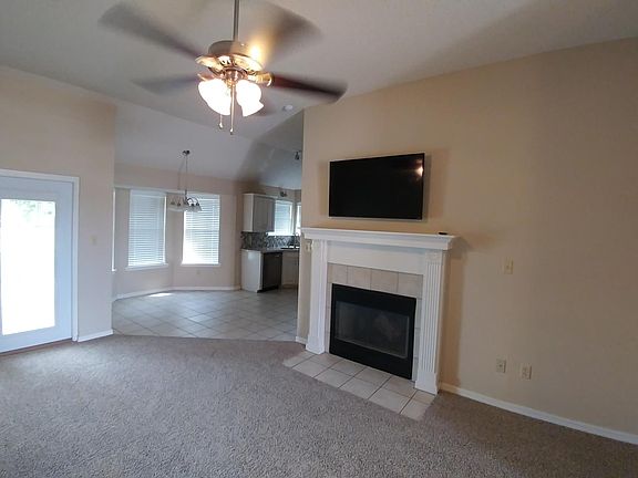 HD TV stays over gas fireplace