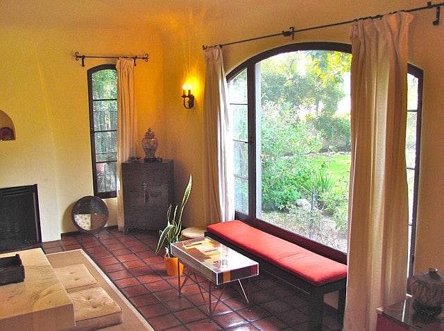 Living room looking out onto lovely enclosed tranquil garden