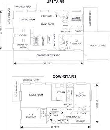 Floor Plan of Upstairs & Downstairs
