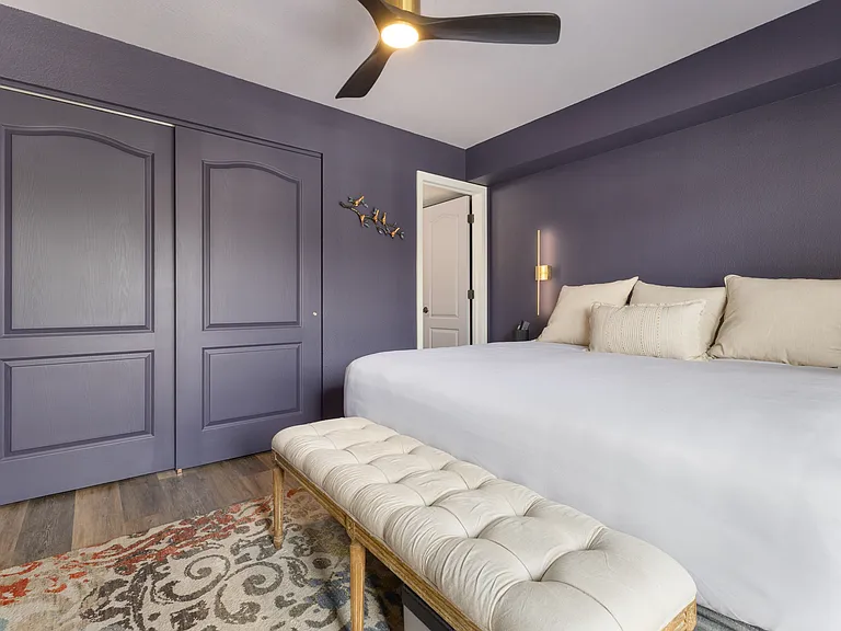 Primary Bedroom | Kingsize Bed | Deck off | Large Smart TV