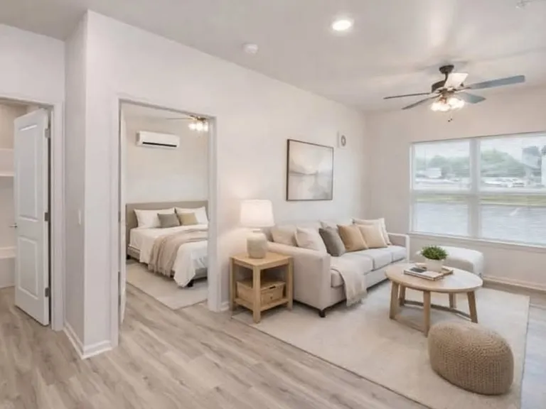 Open-concept bedroom and living area offering a comfortable, versatile space designed for everyday living.