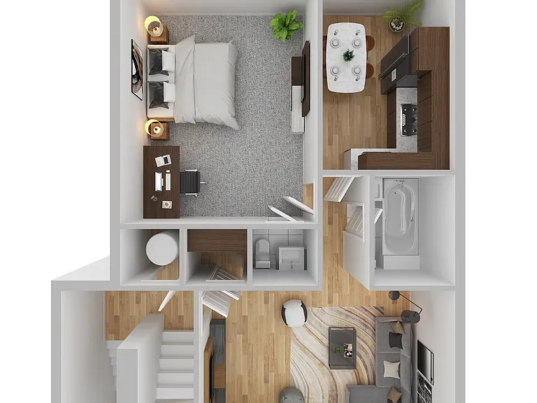 Explore this elegant floor plan with a seamless flow between the living spaces. Explore this elegant floor plan with a seamless flow between the living spaces.