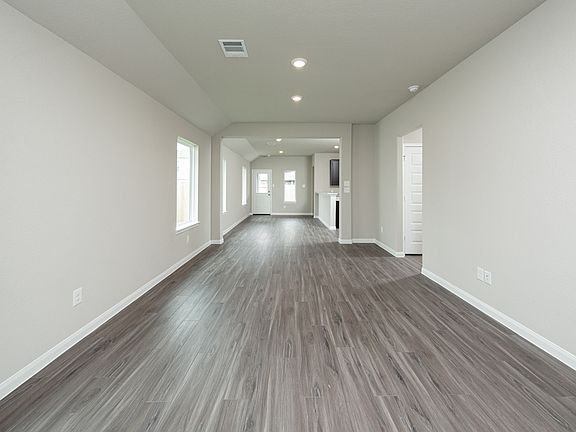 Family Room to Dining Area and Kitchen