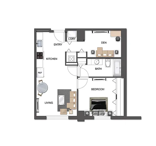Floor plan A1 + Den