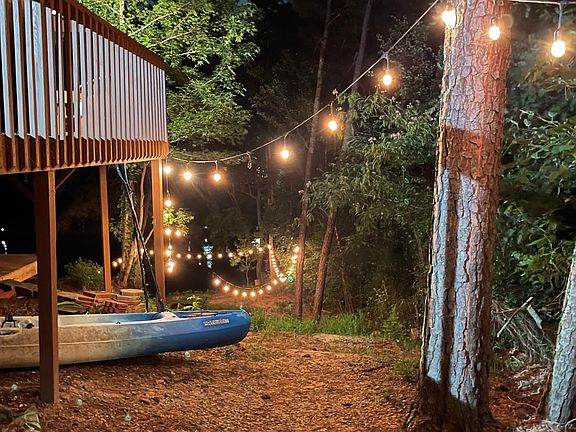 the trail to your backyard lake, kayak included