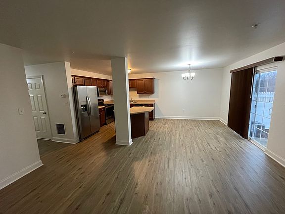 Open kitchen/dining and living area
