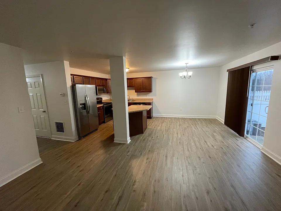 Open kitchen/dining and living area
