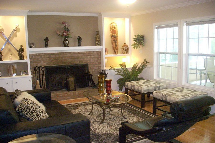 Fireside family room