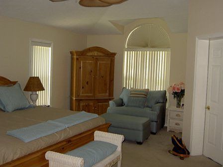 one side of master bedroom