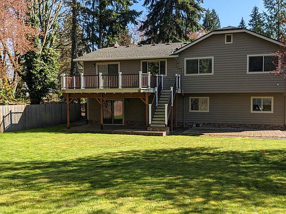 Rear view and back yard.