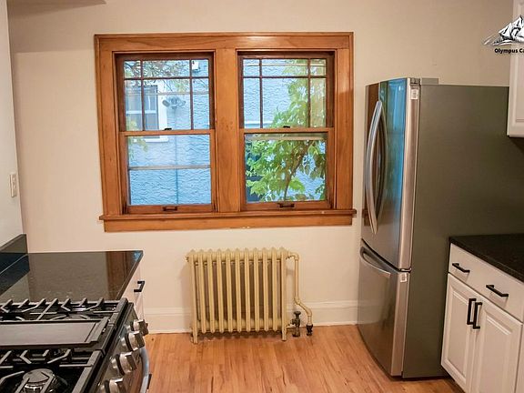 New refrigerator with large pull out freezer.