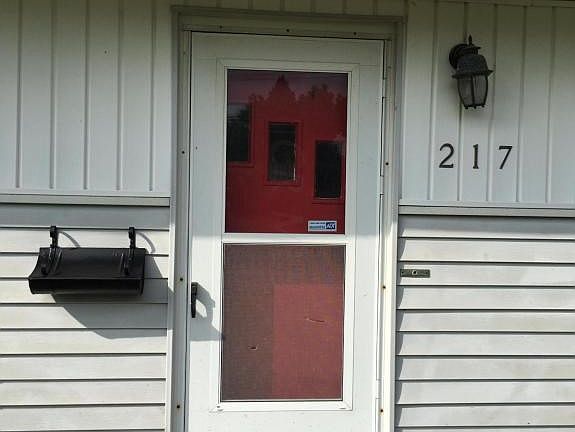 freshly painted front door