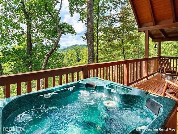 The luxurious outdoor hot tub