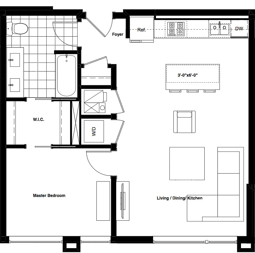Floor plan 2 - 1X1