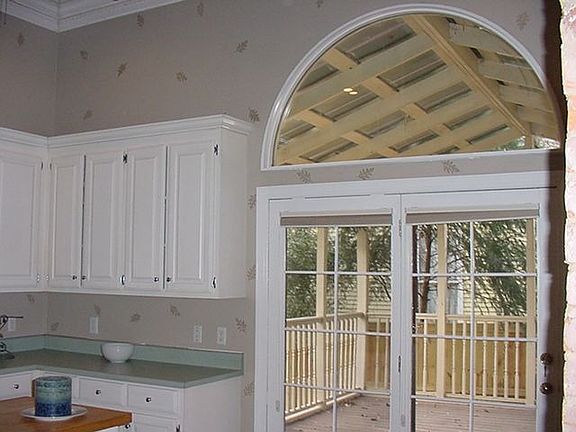 walk out to covered tin roof porch