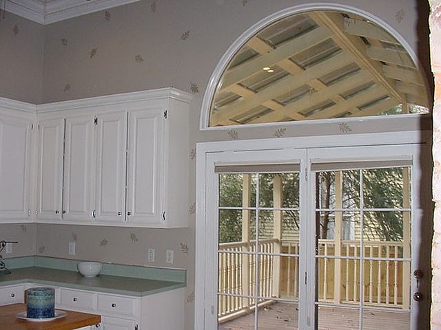 walk out to covered tin roof porch