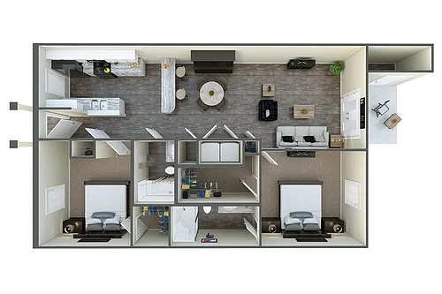 Floor plan Two-Bedroom Flat
