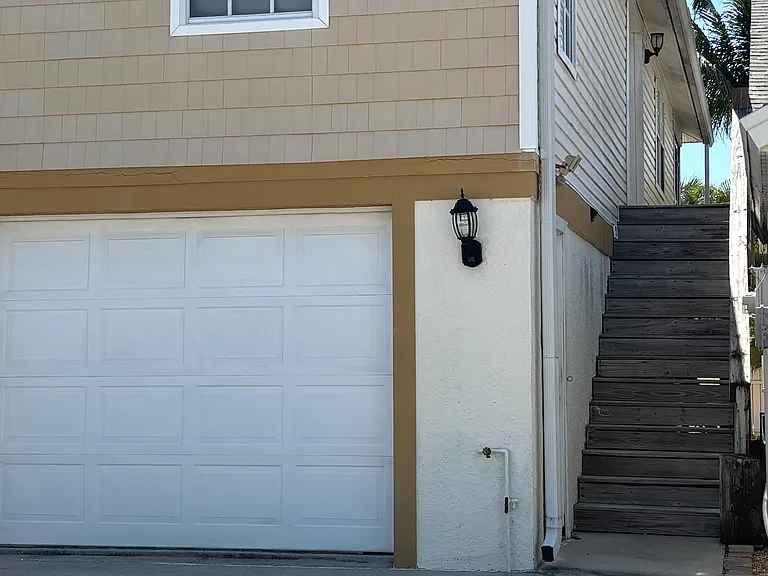 Stairs up to front door