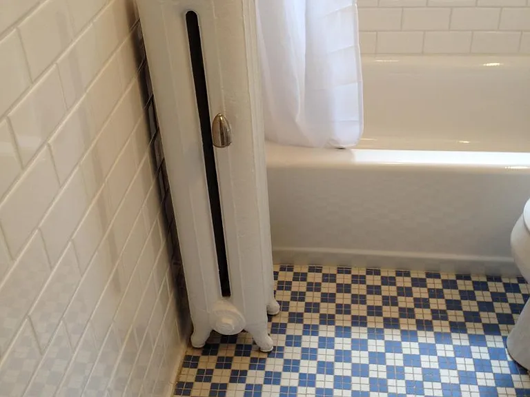 Bathroom with original 1930 mosaic tile
